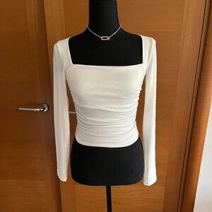 Urban Outfitters Silence + Noise Victoria Long Sleeve Cropped Top, Size M